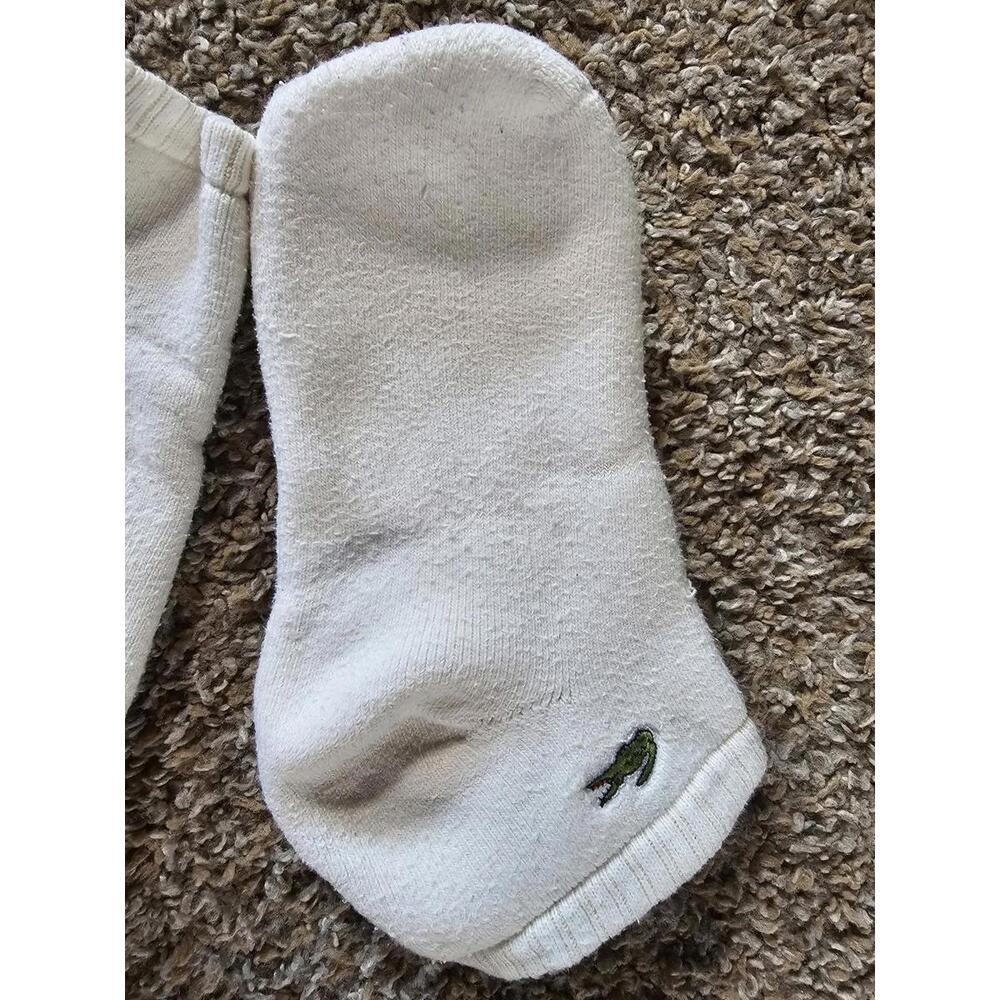 Lacoste Sport White Ankle Logo Socks Unisex SIZE UNKNOWN - Picture 2 of 5